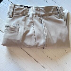 IZOD Mens‎ Performance Golf Pants Lightweight Active Flex Beige Khaki